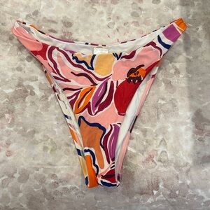 L*Space Striped Bikini Bottom - Red, Blue, Pink